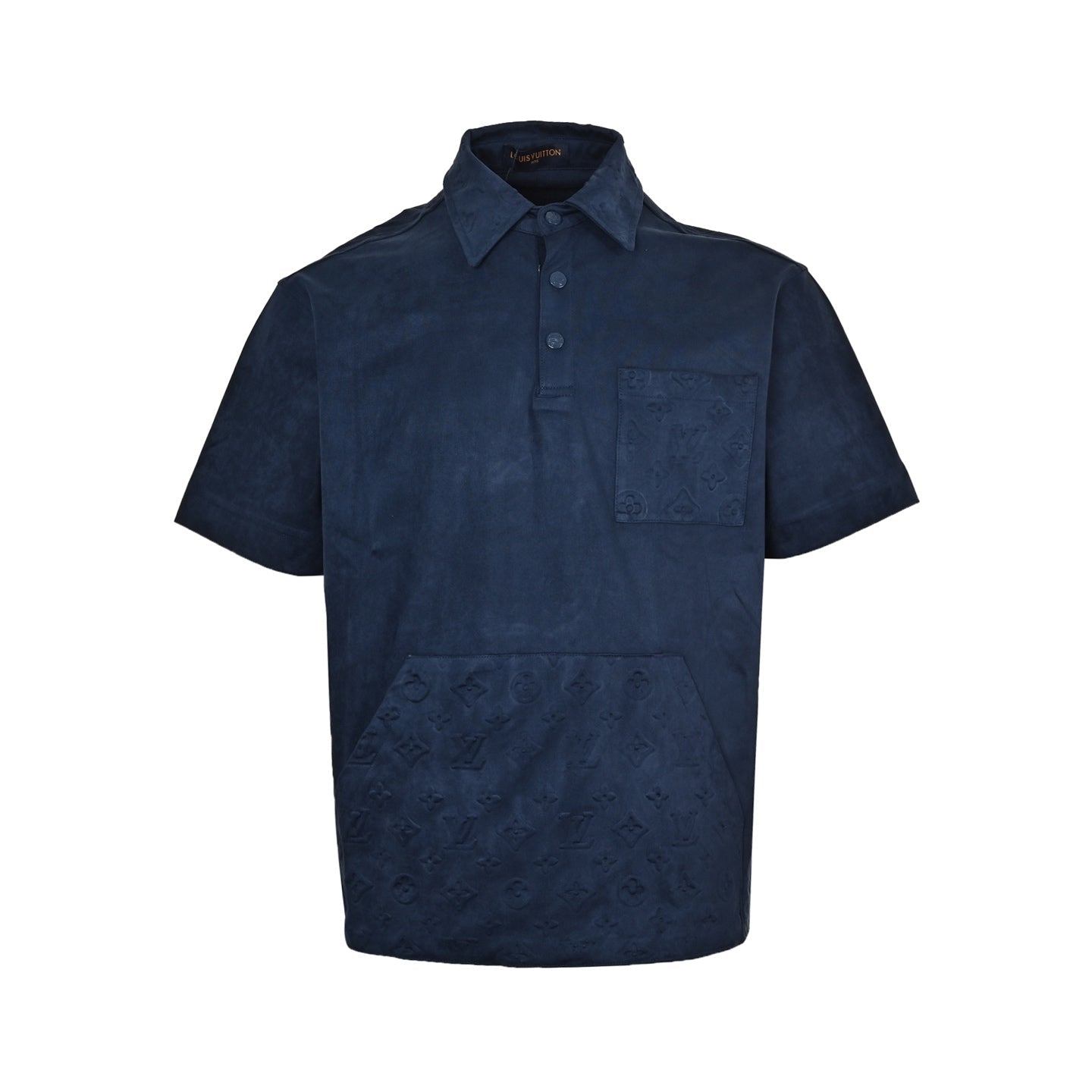25 pocket vintage suede shirt with short sleeves