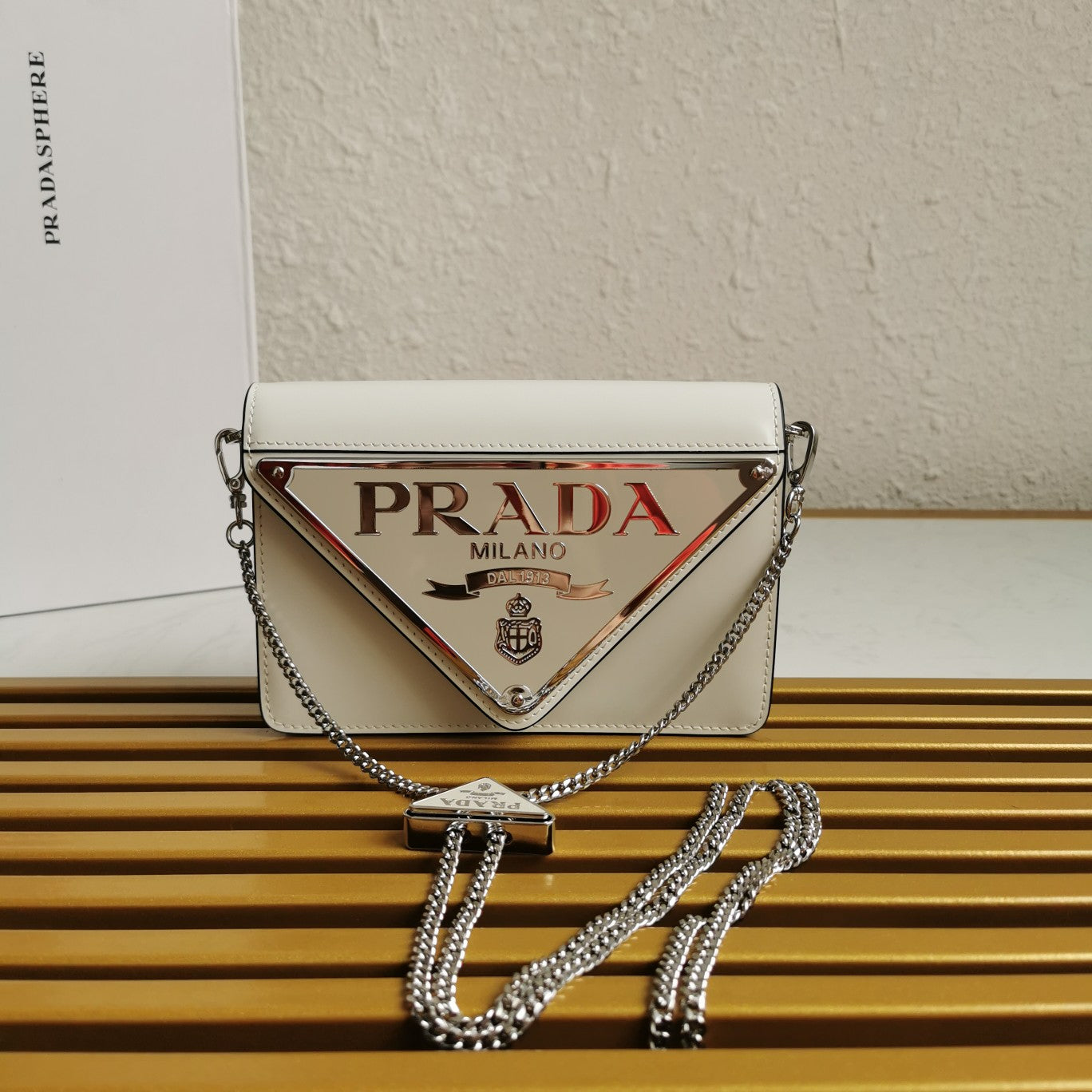 Large Triangle Logo Chain Bag