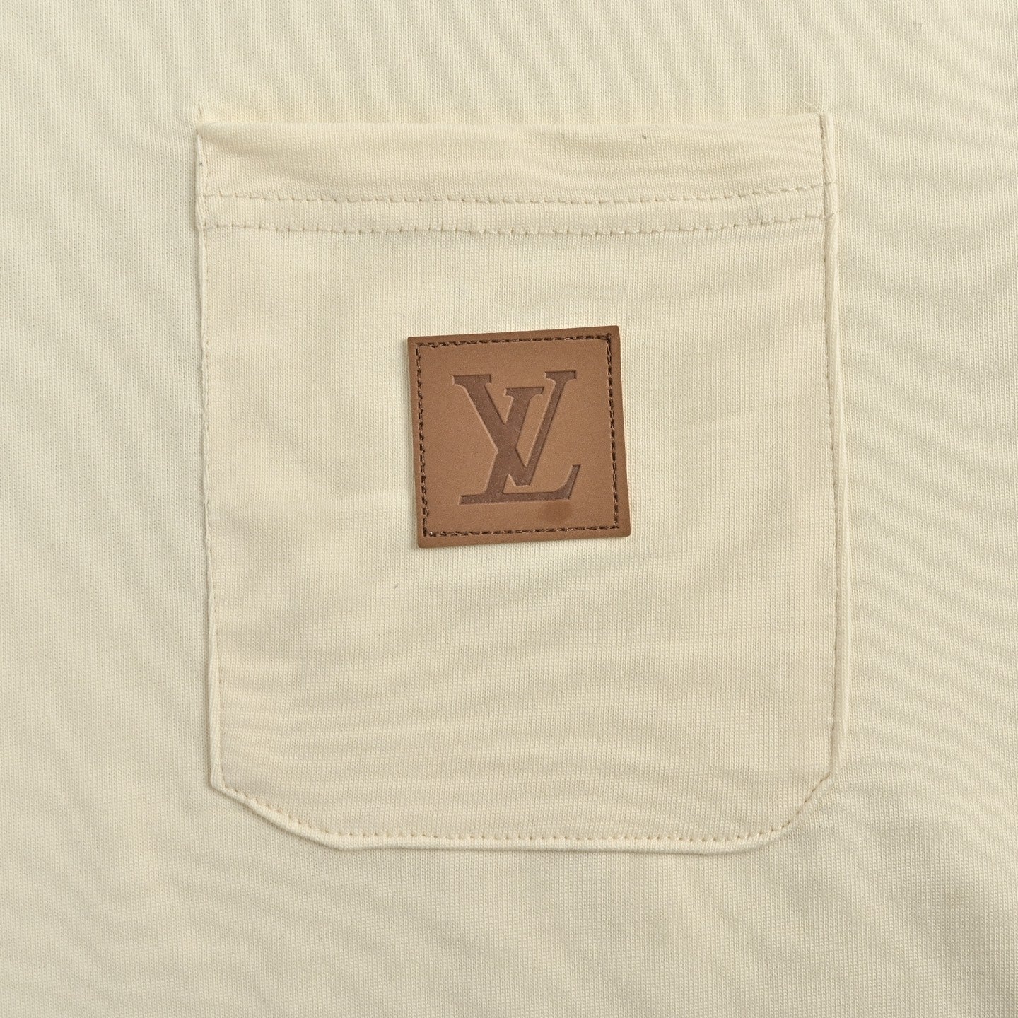 25ss pocket leather badge short sleeved shirt