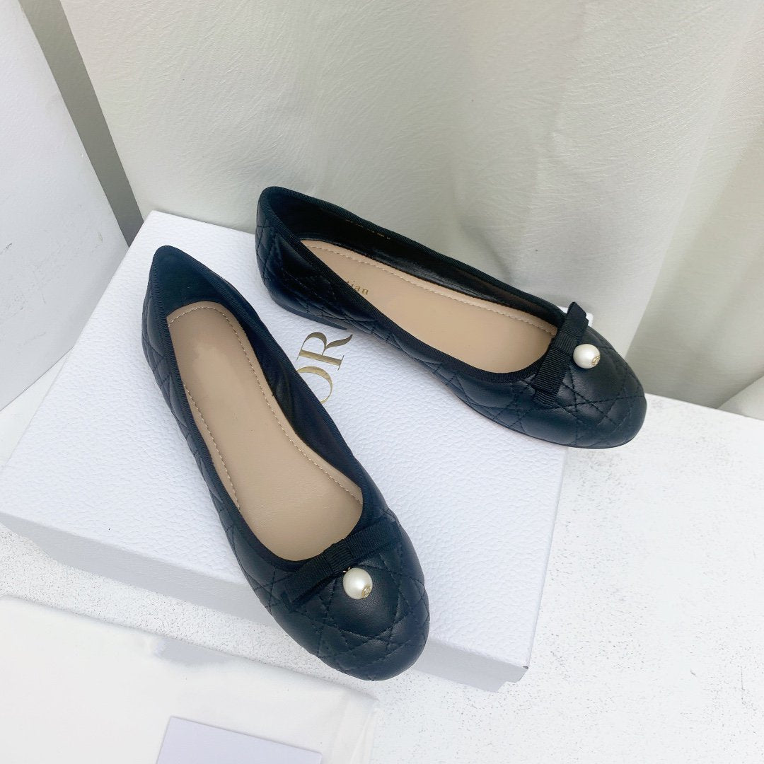 BALLET FLAT BLACK MOP FRONT