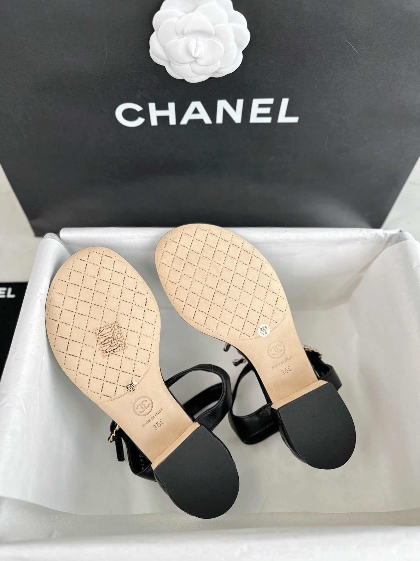 πππ Black flip-flop thick heel sandals