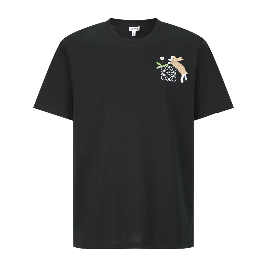 25ss embroidered bunny short sleeves