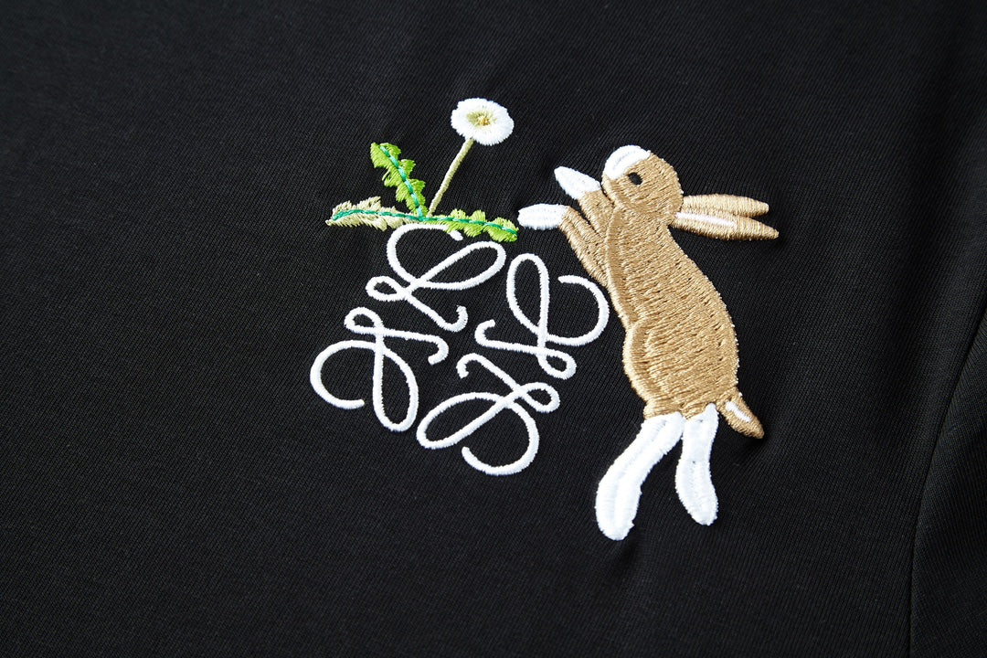 25ss embroidered bunny short sleeves