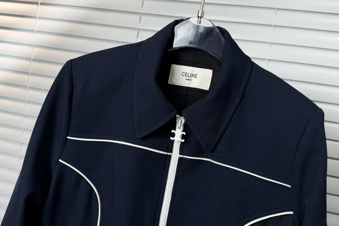 Lapel zipper suit