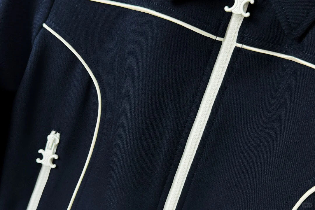 Lapel zipper suit