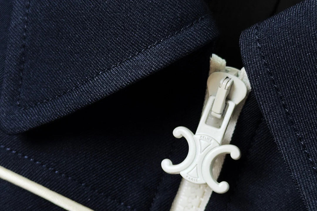Lapel zipper suit