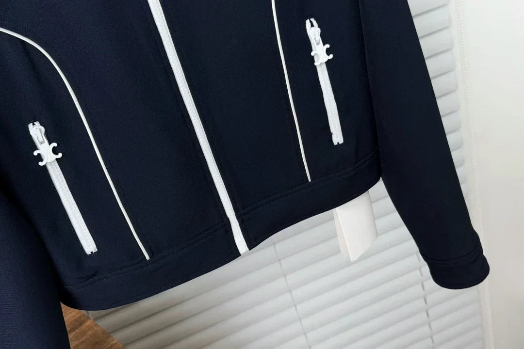 Lapel zipper suit