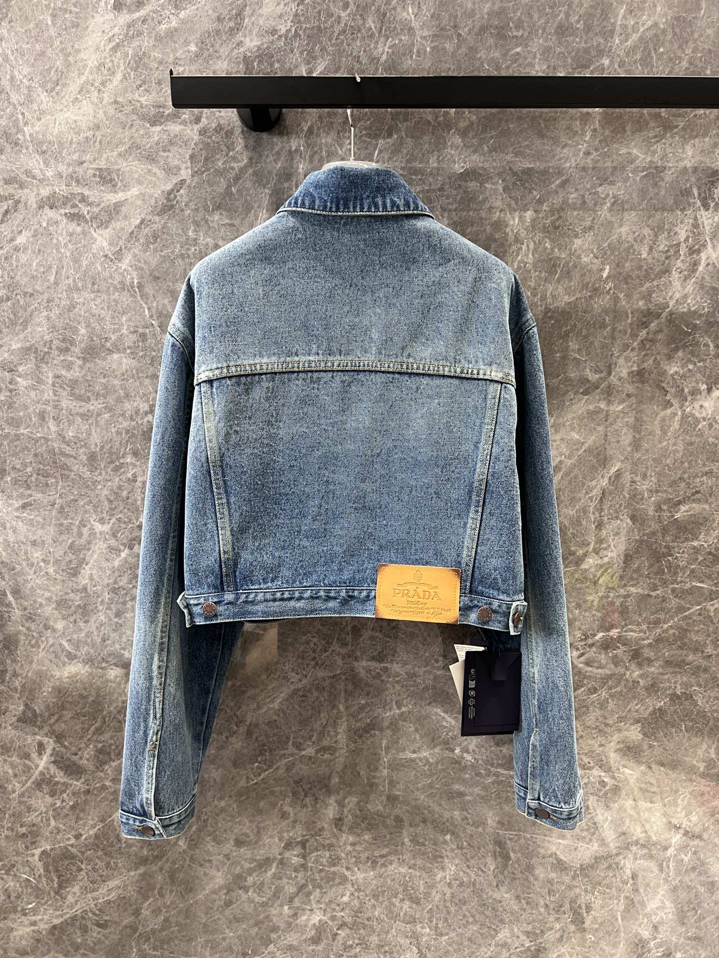 25ss Lapel short denim jacket