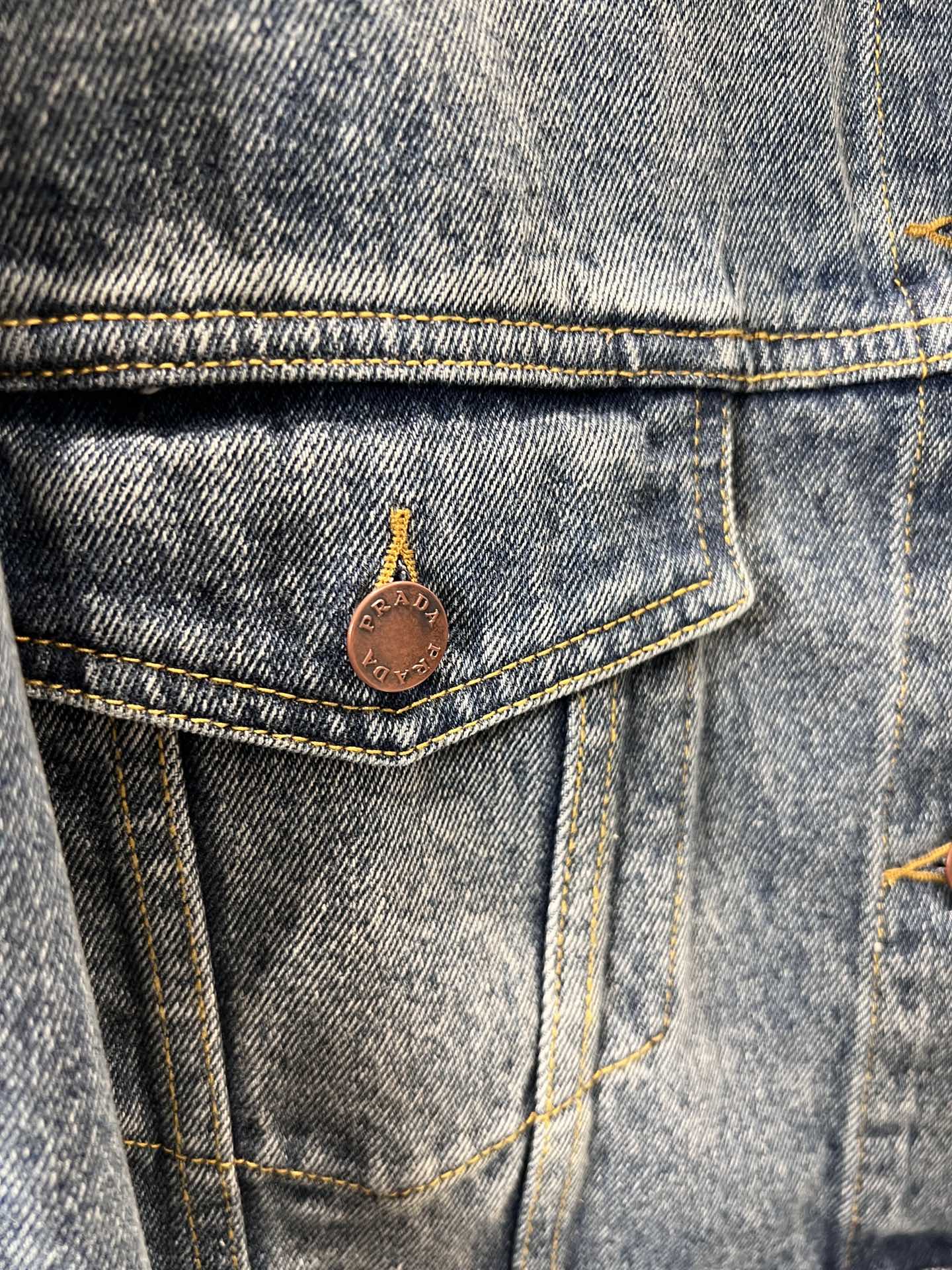 25ss Lapel short denim jacket