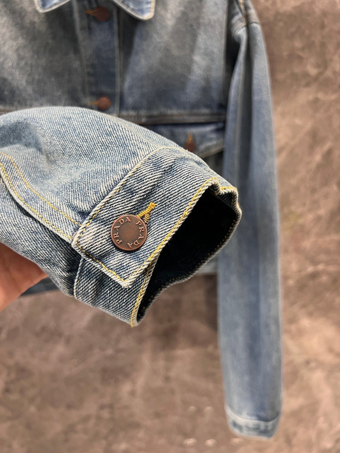 25ss Lapel short denim jacket