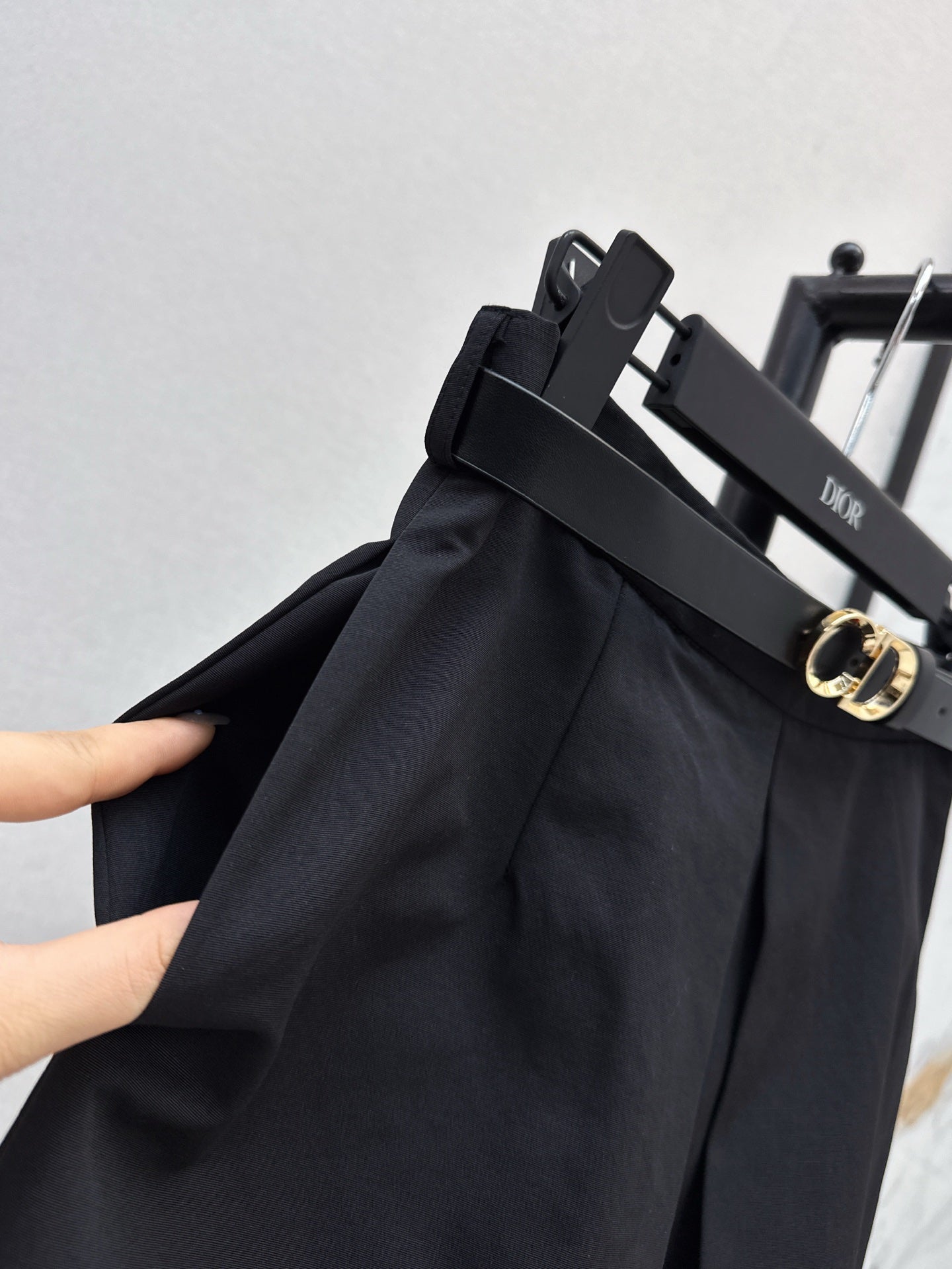 25SS Versatile black long skirt
