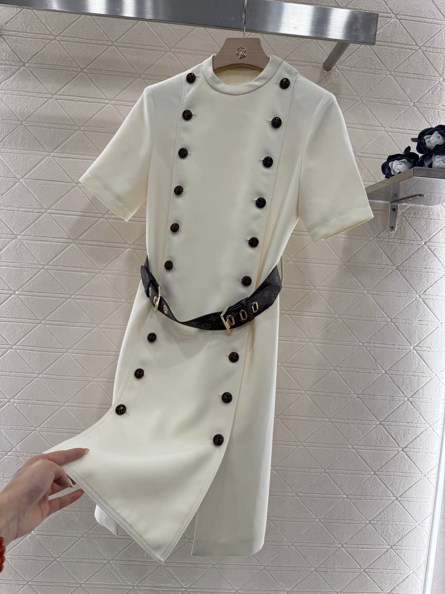 25SS Belt double breasted dress