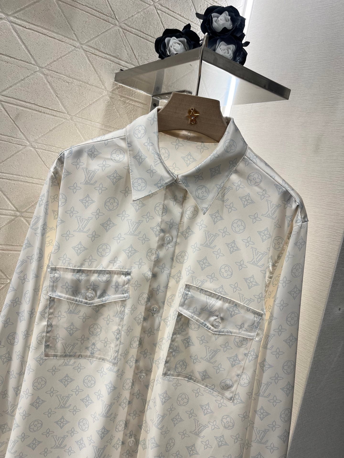 25SS Collar printed shirt