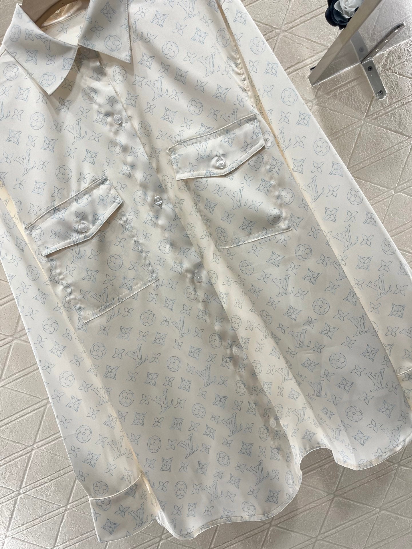 25SS Collar printed shirt