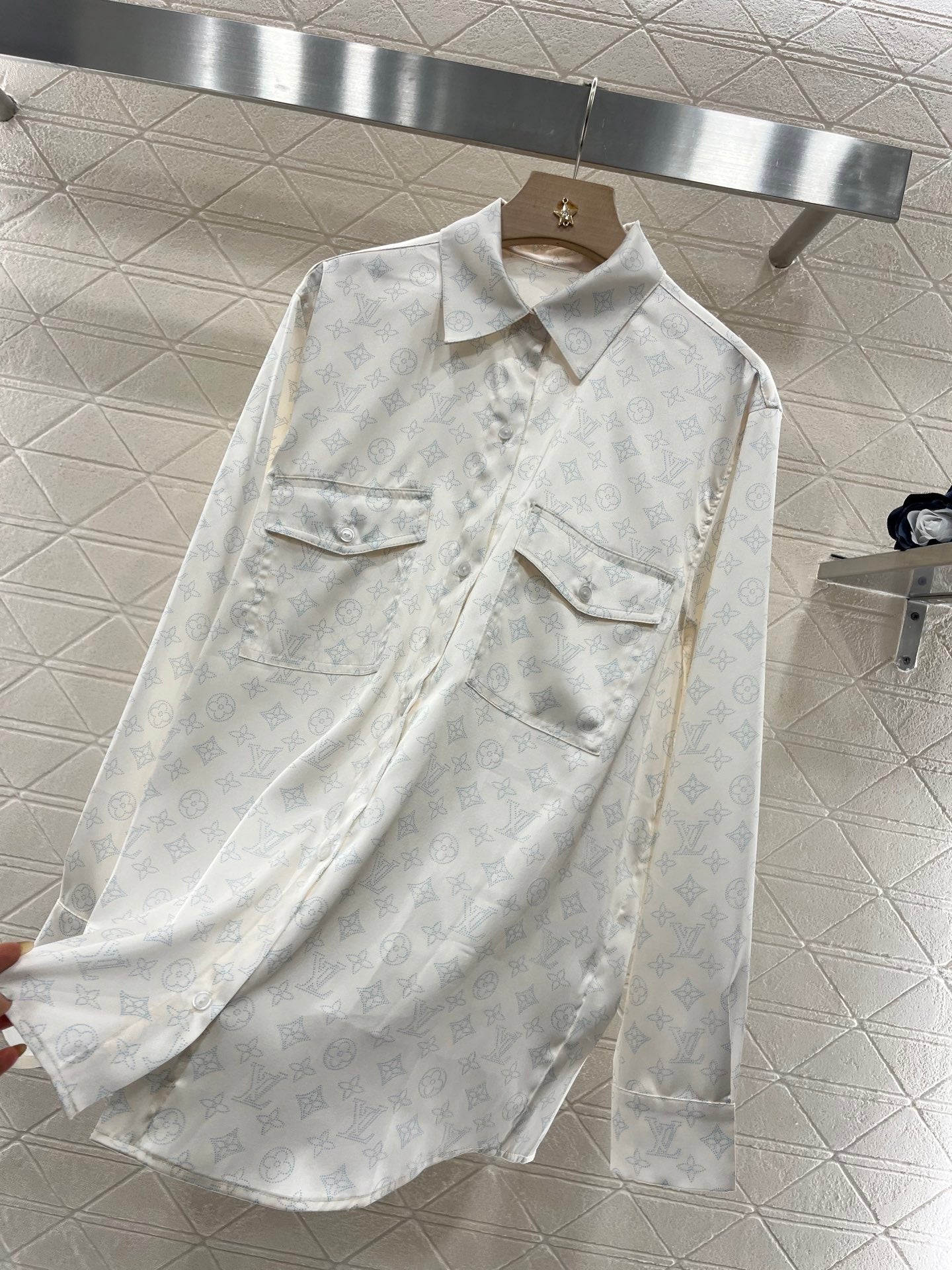 25SS Collar printed shirt