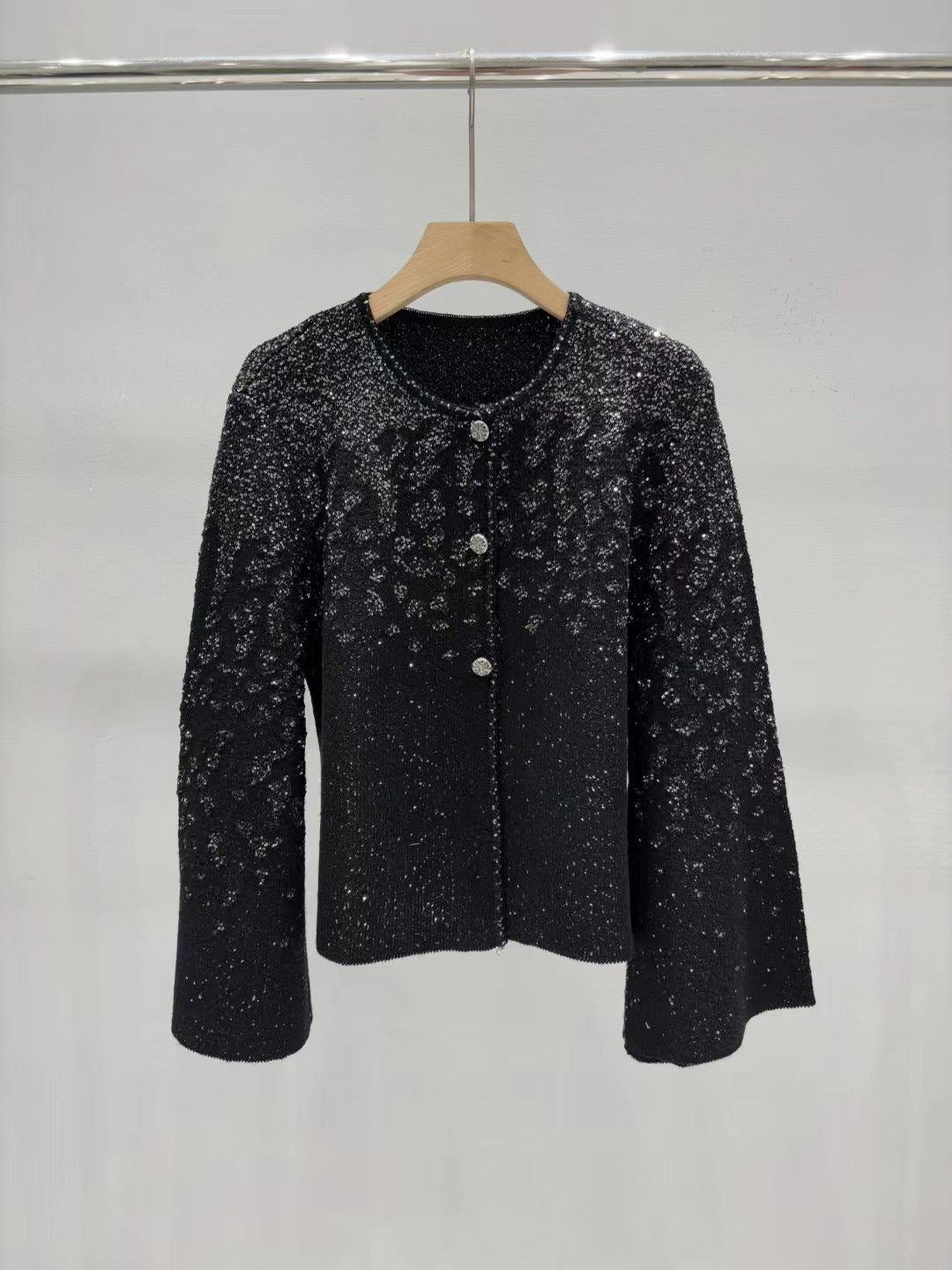 25ss Sparkling special yarn knitted cardigan