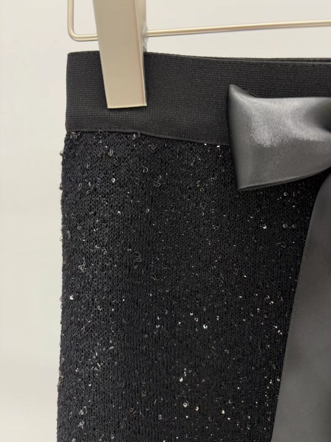 25SS Butterfly sequin knitted skirt