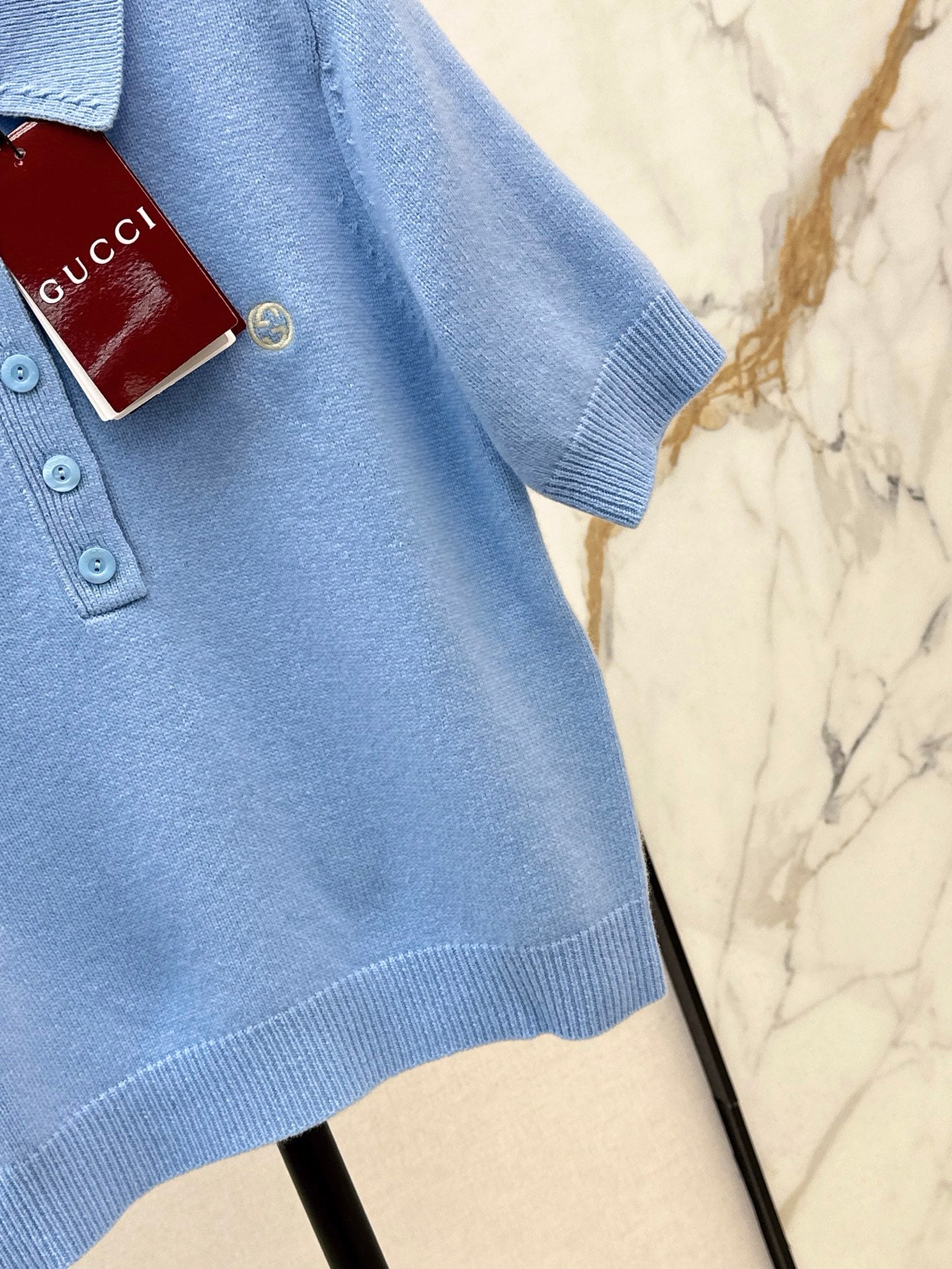 25SS Collar short sleeved top