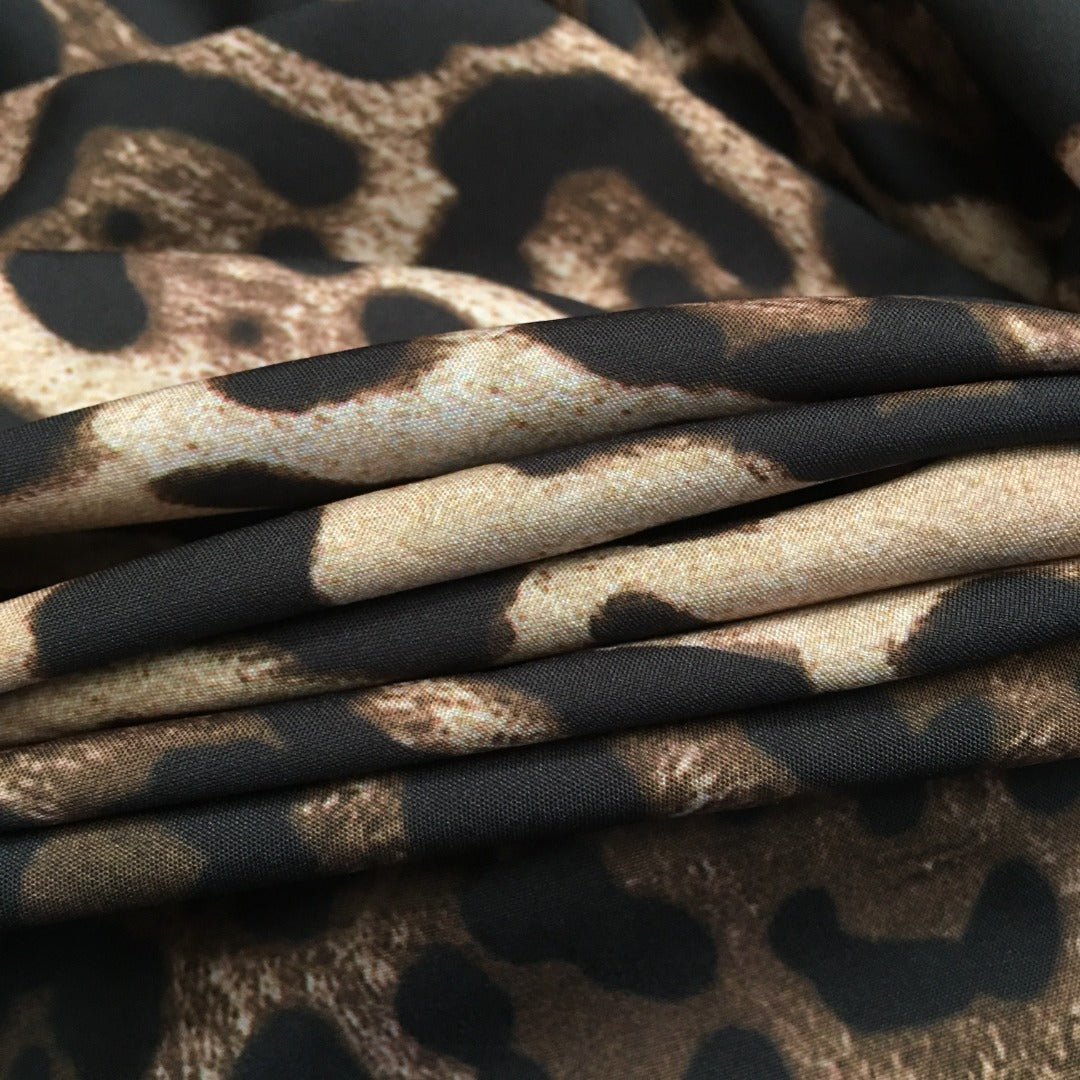25 new Leopard Print Black Wrap Tie Waist Long Cardigan Robe Silk Jacket
