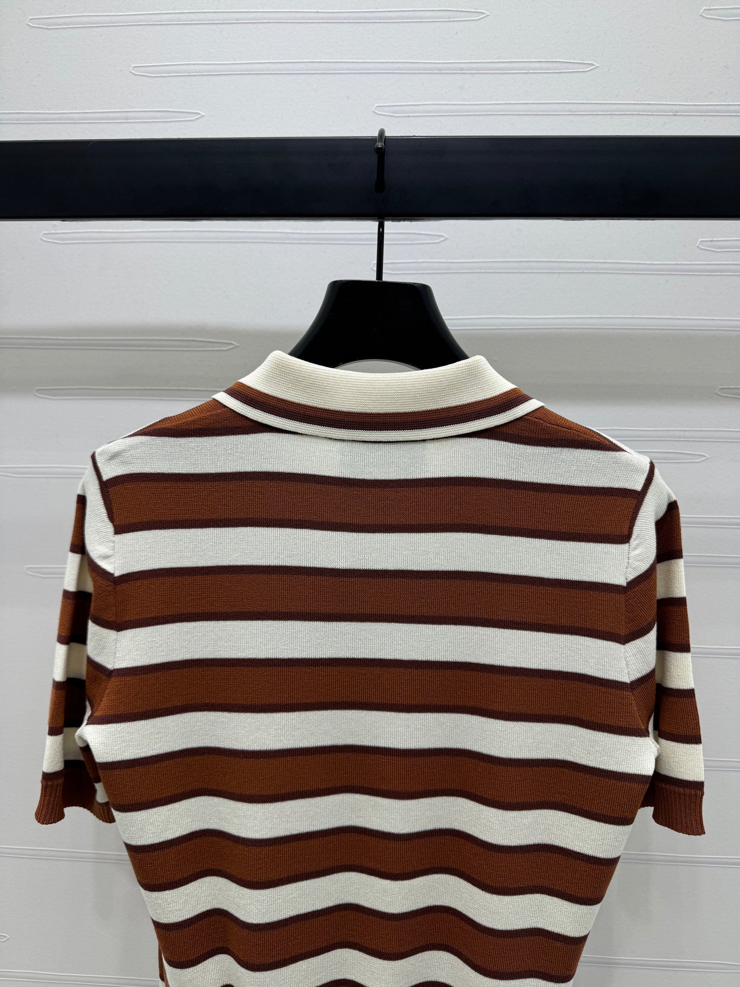25 Lapel Striped Knit Short Sleeve Cardigan!