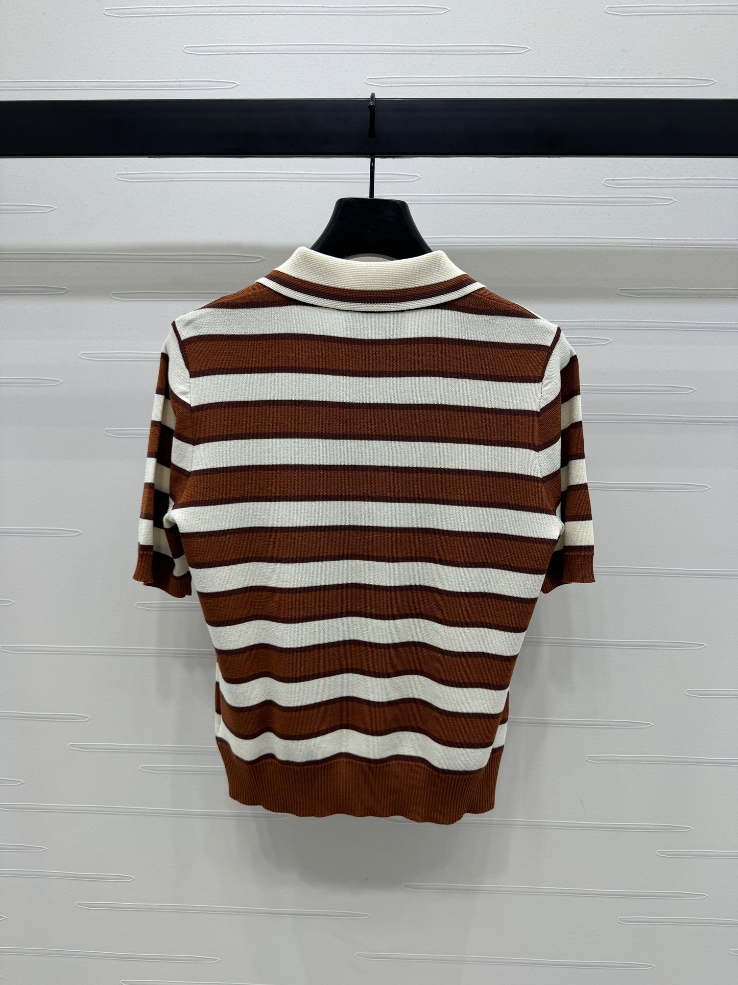 25 Lapel Striped Knit Short Sleeve Cardigan!