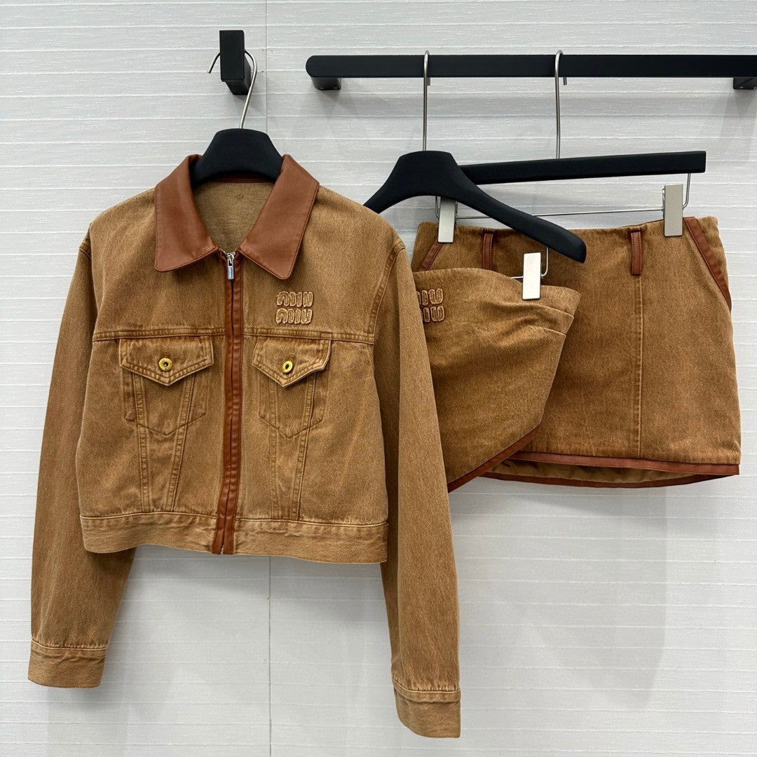25 Wrap Around Denim Jacket Coat