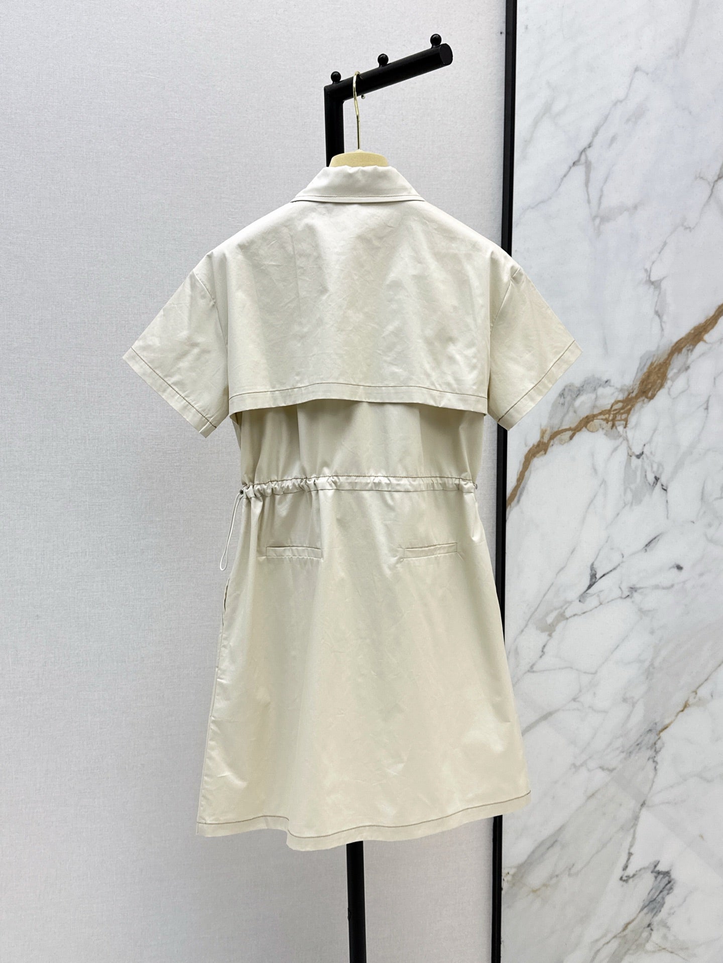 25 The latest workwear style double pocket dress for spring and summer