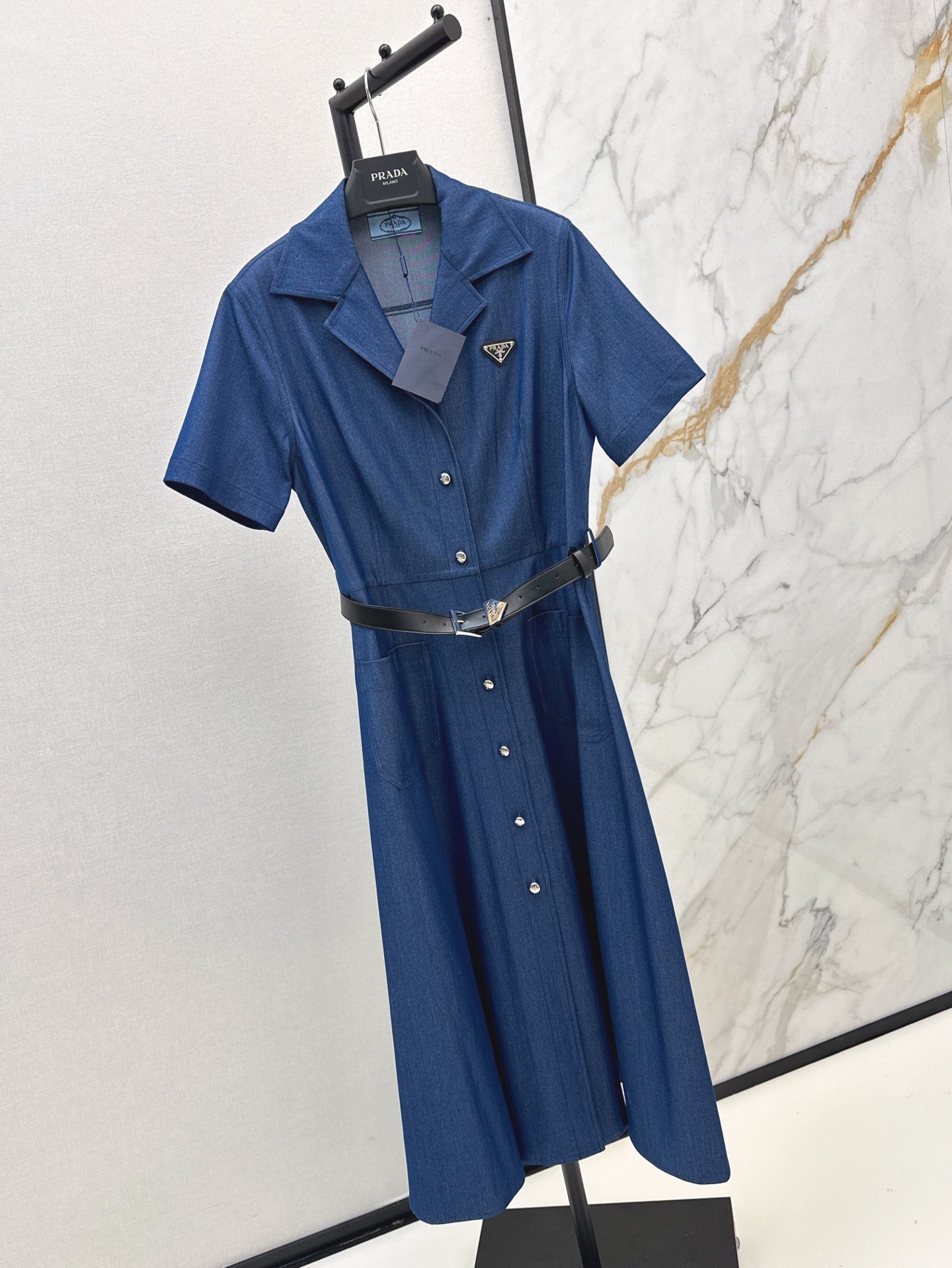 25 New classic triangle logo denim dress