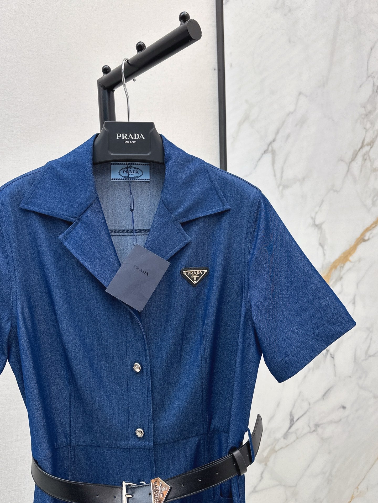 25 New classic triangle logo denim dress