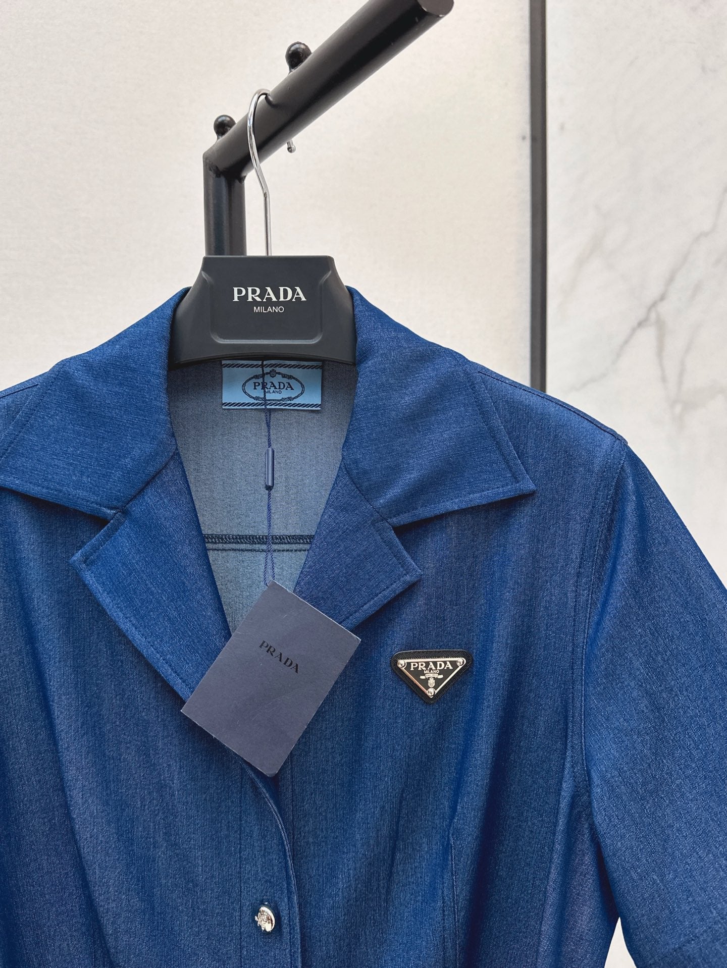25 New classic triangle logo denim dress