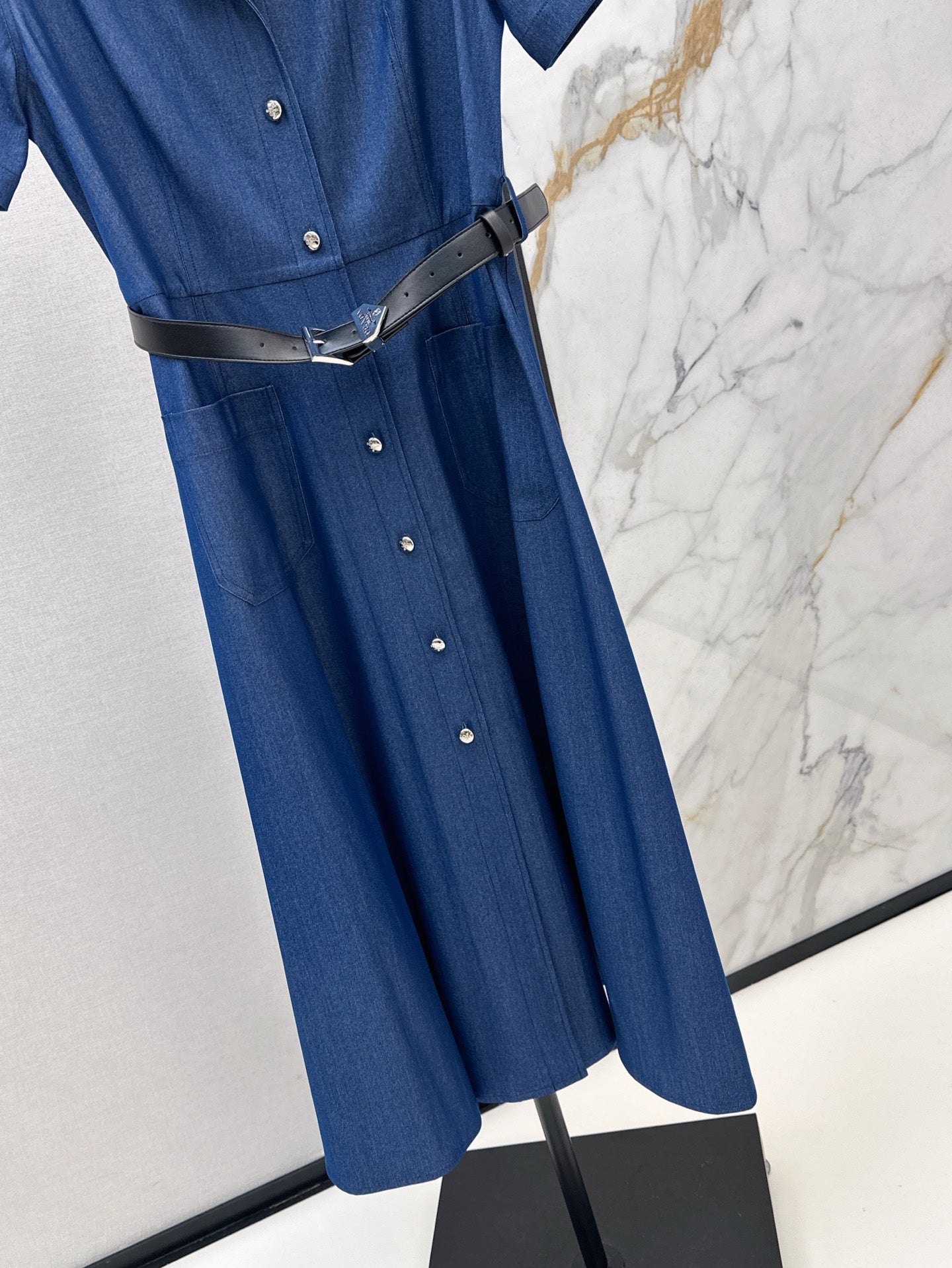 25 New classic triangle logo denim dress