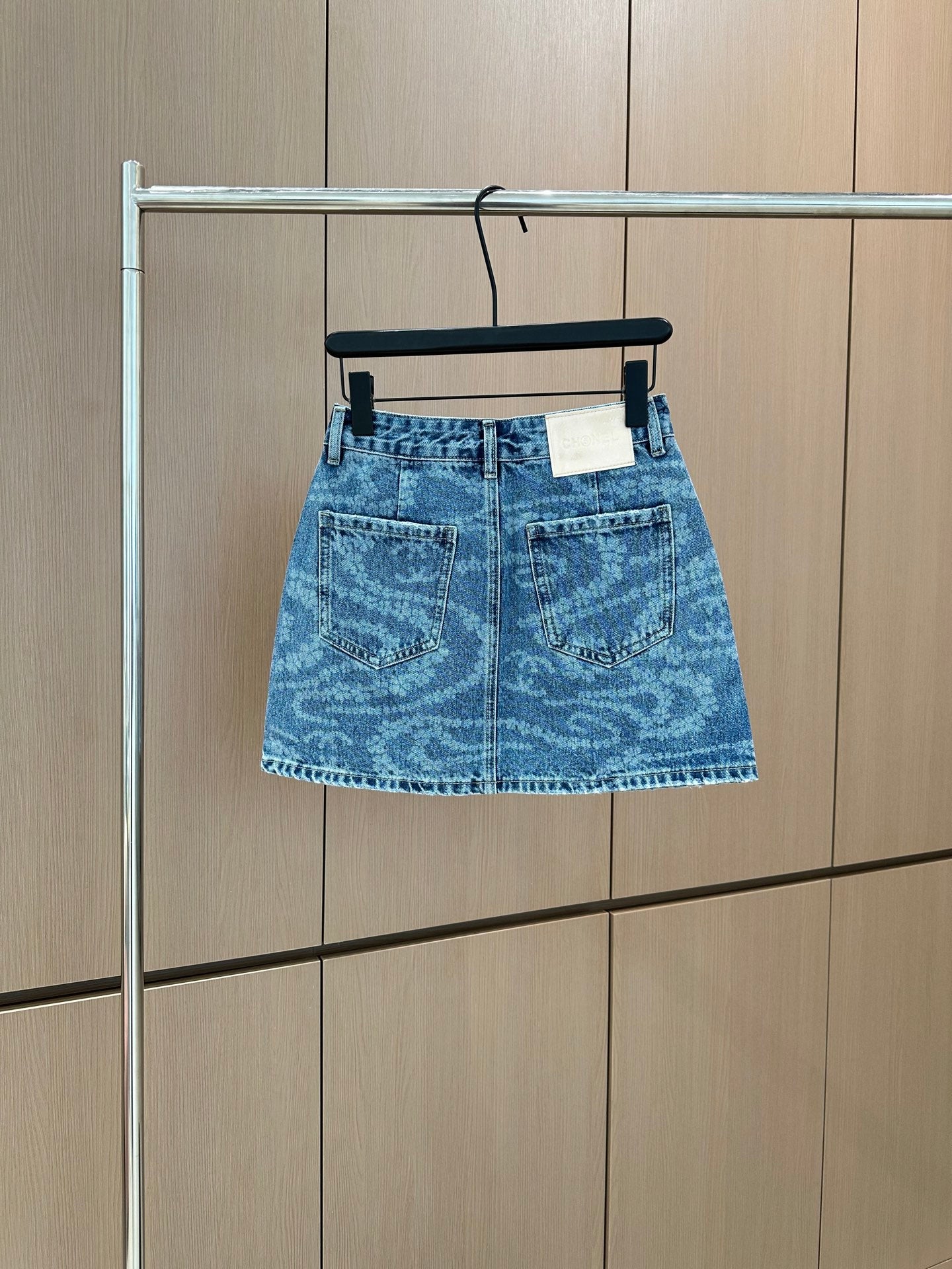 C 25 Printed Denim Half Skirt