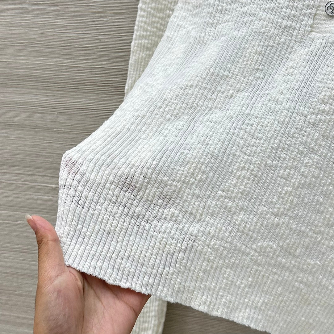 25ss Round neck knitted long sleeved top