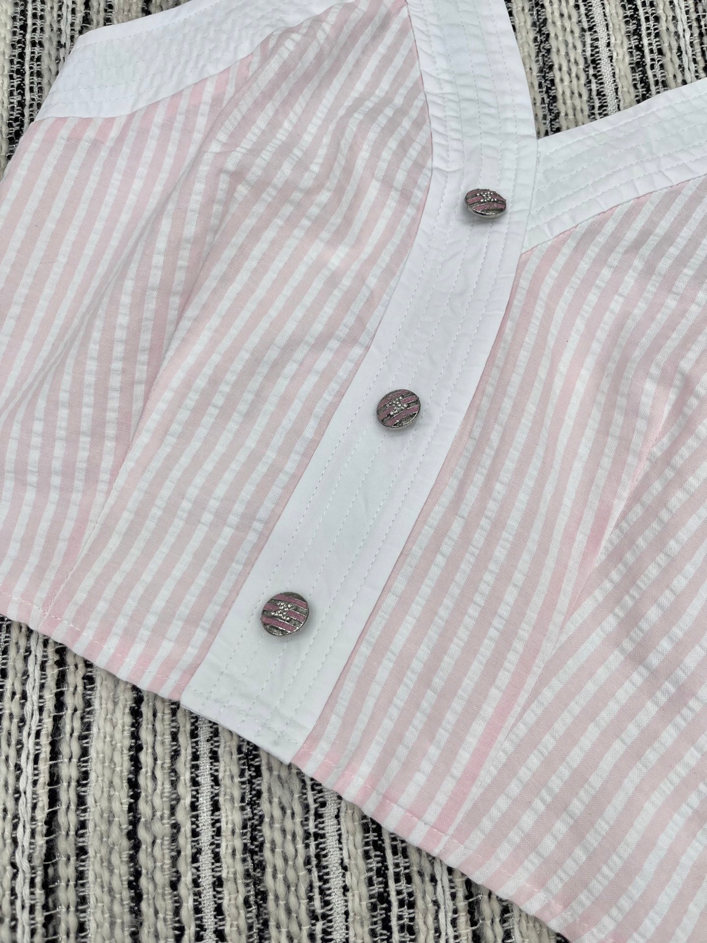 C 25 V-Neck Striped Camisole + Long Skirt Set