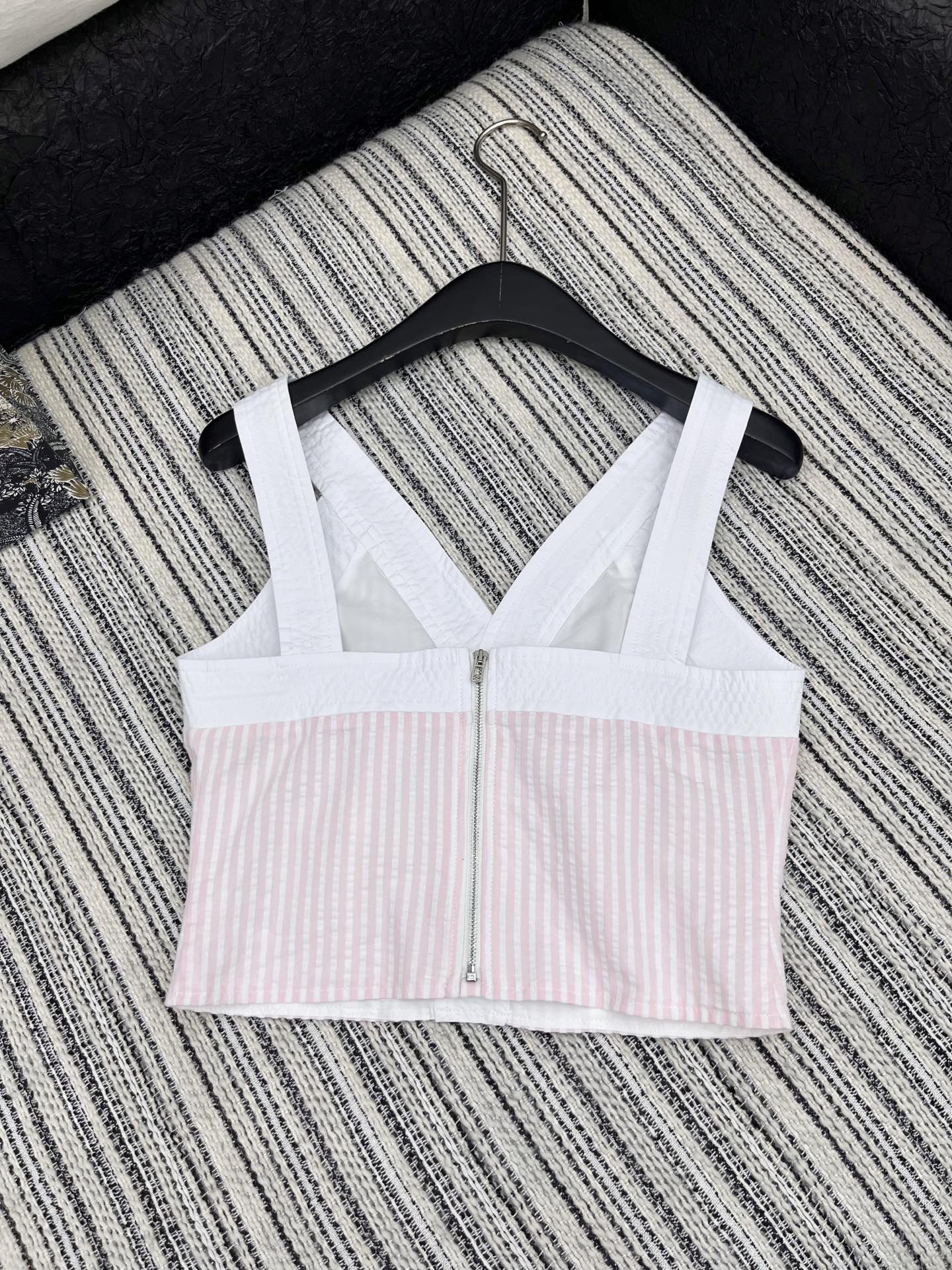 C 25 V-Neck Striped Camisole + Long Skirt Set