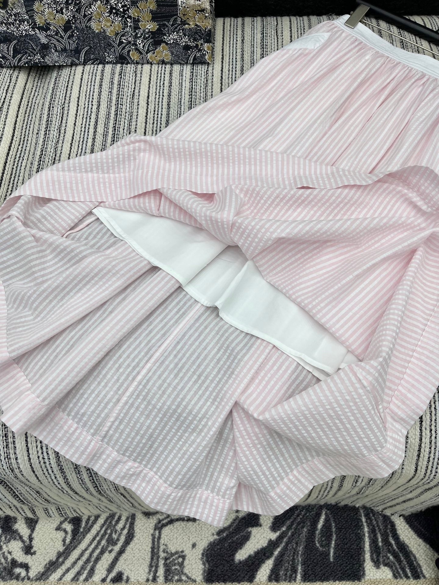 C 25 V-Neck Striped Camisole + Long Skirt Set