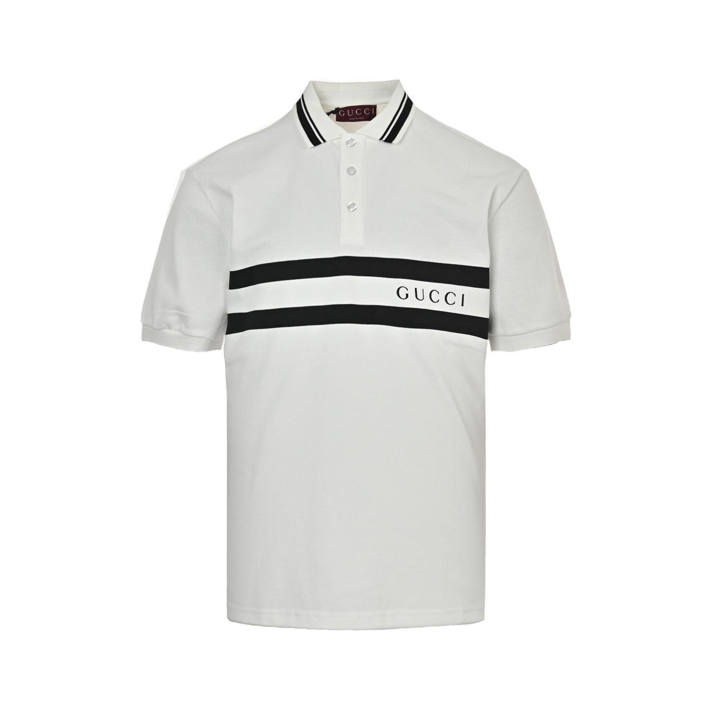 25ss Stripe Print Polo Short Sleeve