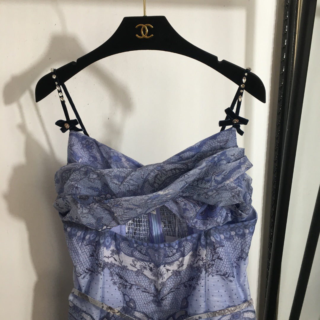 25 new Diamond bow halter dress