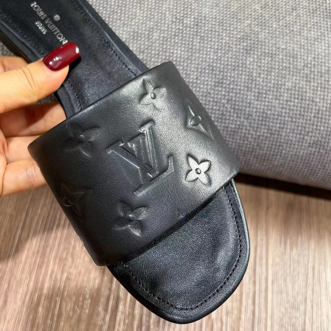 Neo Revival Flat Mule 15mm Black Cowhide