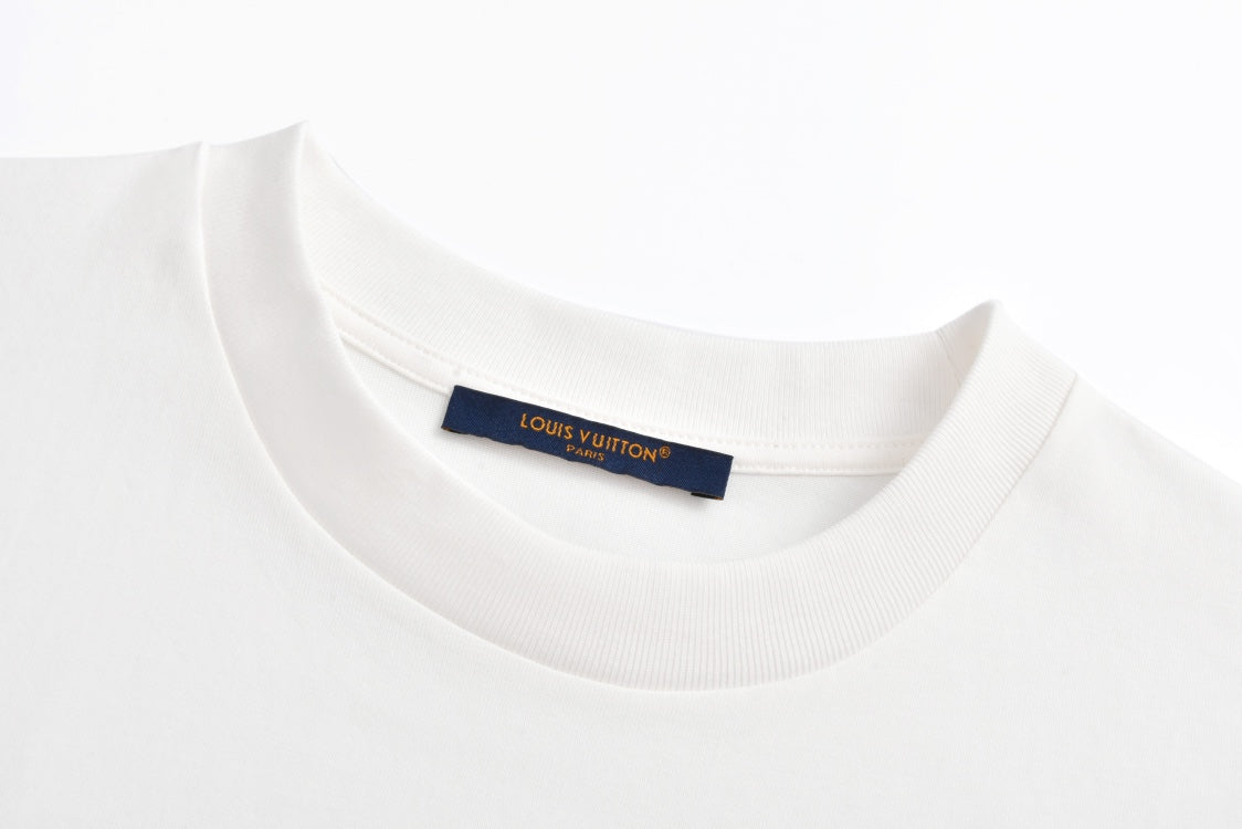 25ss Western denim heavy embroidered short sleeves