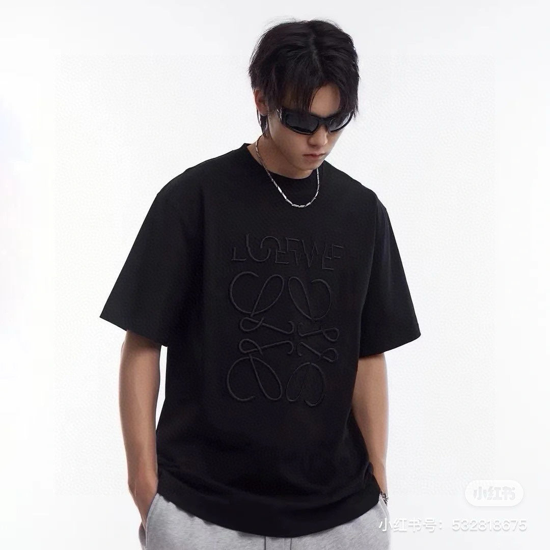 25ss misplaced logo embroidery T-shirt