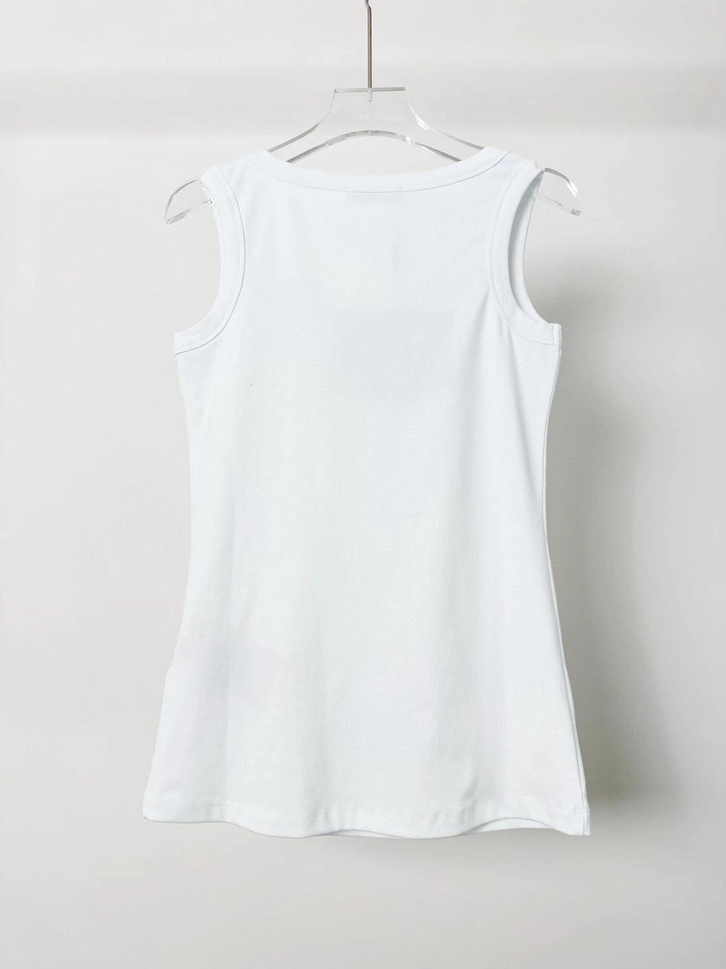 25 summer new long triangle logo vest