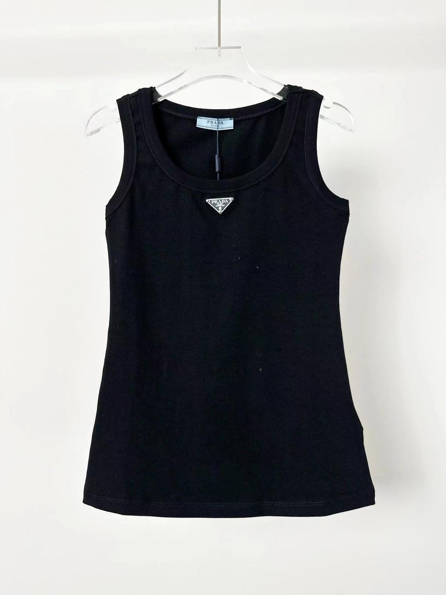 25 summer new long triangle logo vest