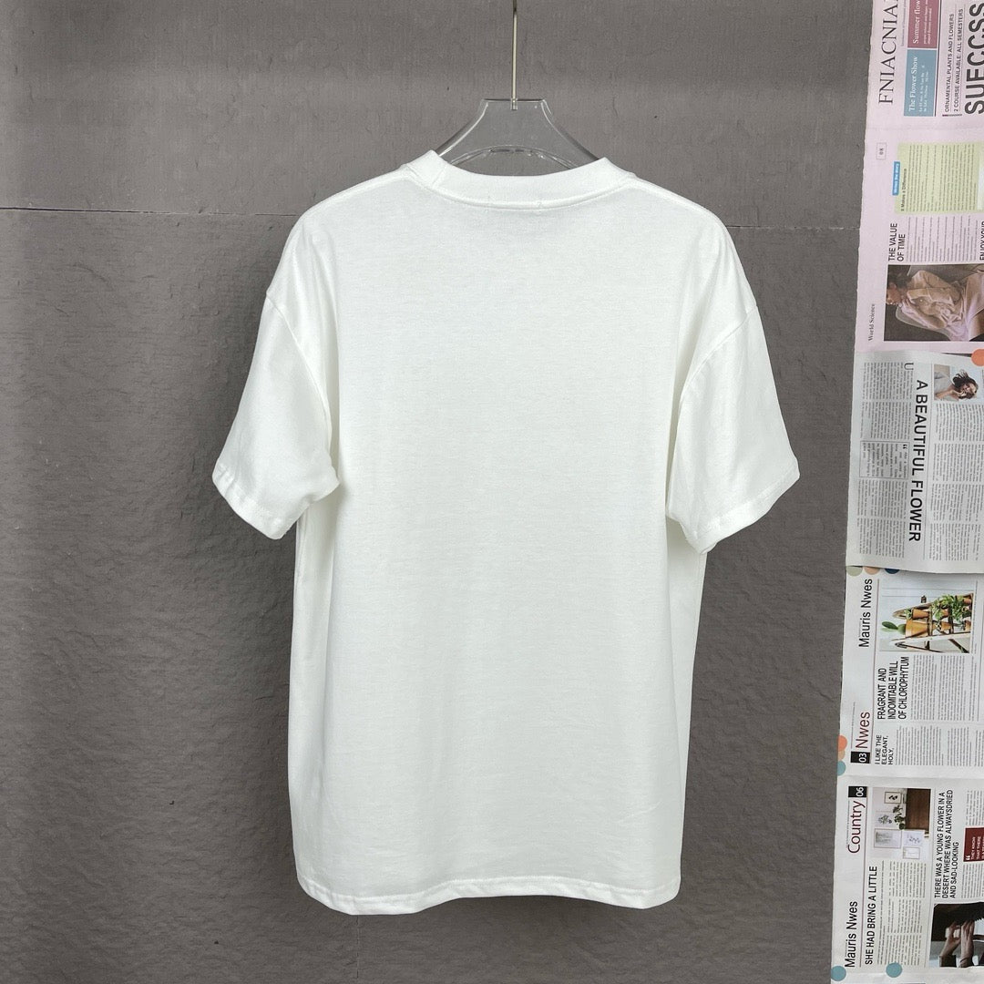 25ss misplaced logo embroidery T-shirt