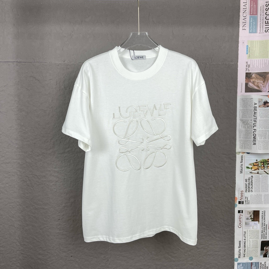 25ss misplaced logo embroidery T-shirt