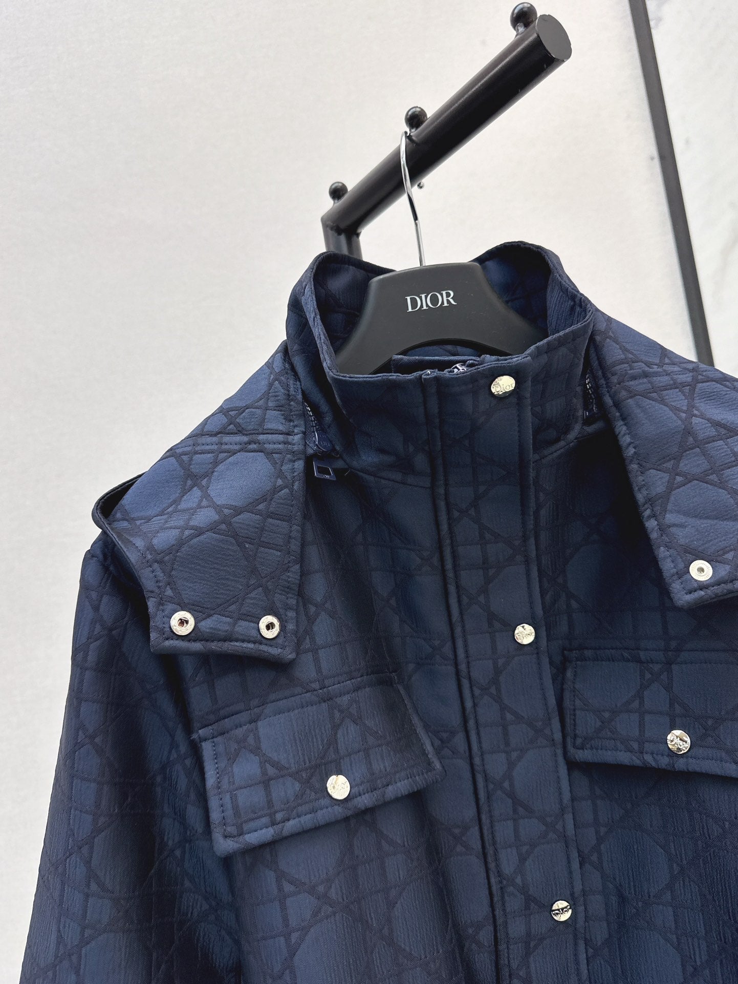Hooded padded length coat