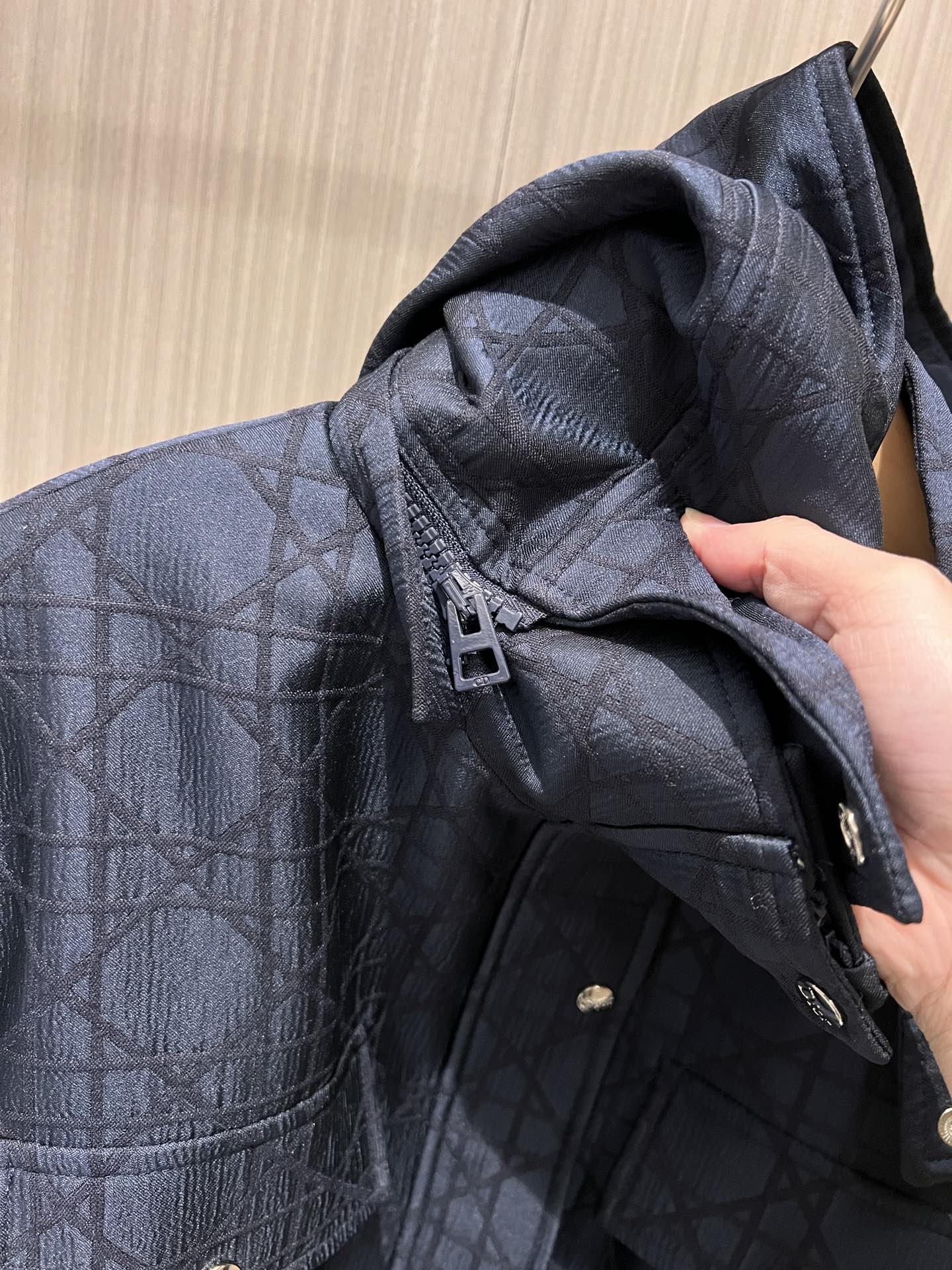 Hooded padded length coat