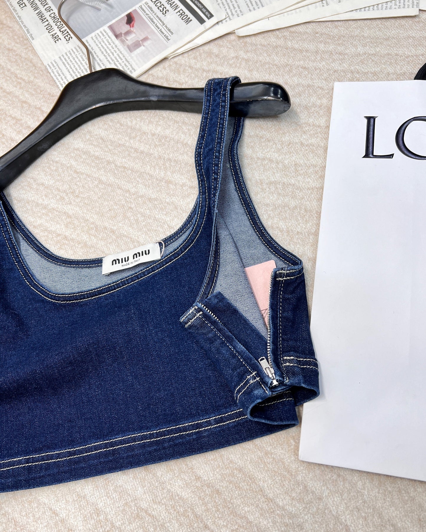 Comfortable street casual versatile sexy short vest denim halter top