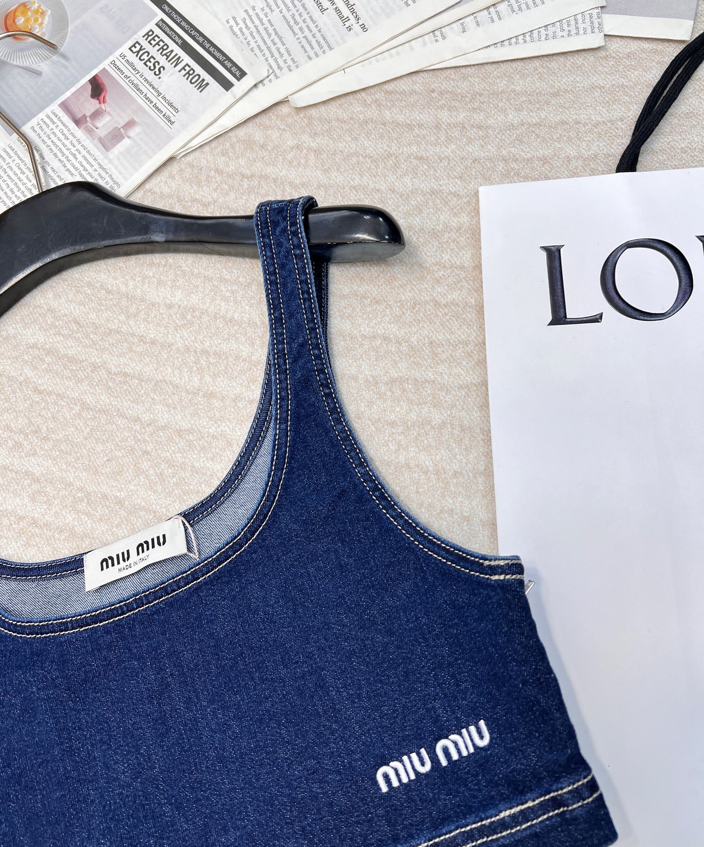 Comfortable street casual versatile sexy short vest denim halter top