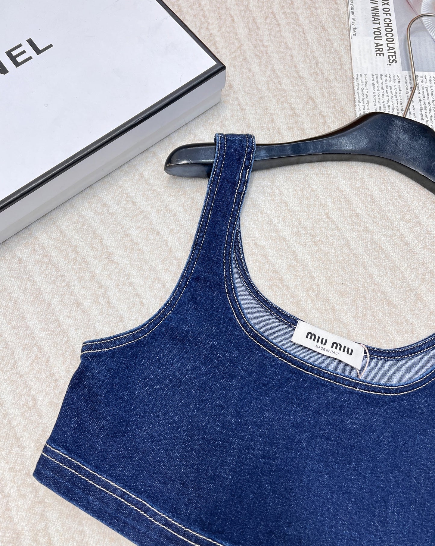 Comfortable street casual versatile sexy short vest denim halter top